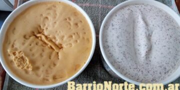 Helado vegano de coco, plátano y espino amarillo