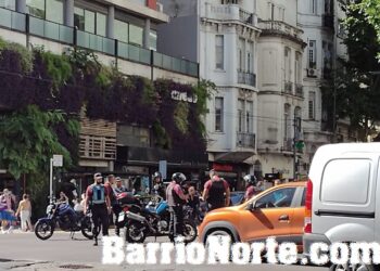 Accidente en Av. Santa Fé y Av. Pueyrredón