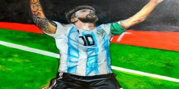 El mundial continúa, la selecciòn también  y “Juani” retrata a Messi