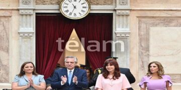 El Presidente Alberto Fernandez ante la Asamblea Legislativa inaugurando las sesiones ordinarias 2023