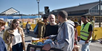 Larreta visitó las obras de reordenamiento del espacio público en Retiro