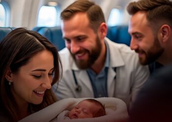 Una mujer tuvo su hijo en pleno vuelo: el bebé tendrá pasajes gratis de por vida