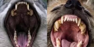 Estas son las diferencias entre los molares de un lobo y una hiena